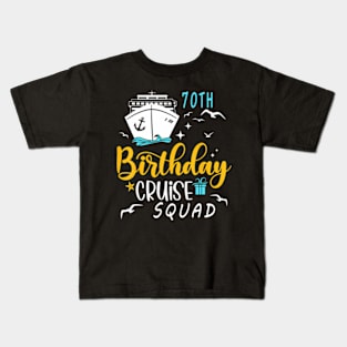 70Th Birthday Cruise Squad Gifts 2024 Matching Party Family Kids T-Shirt